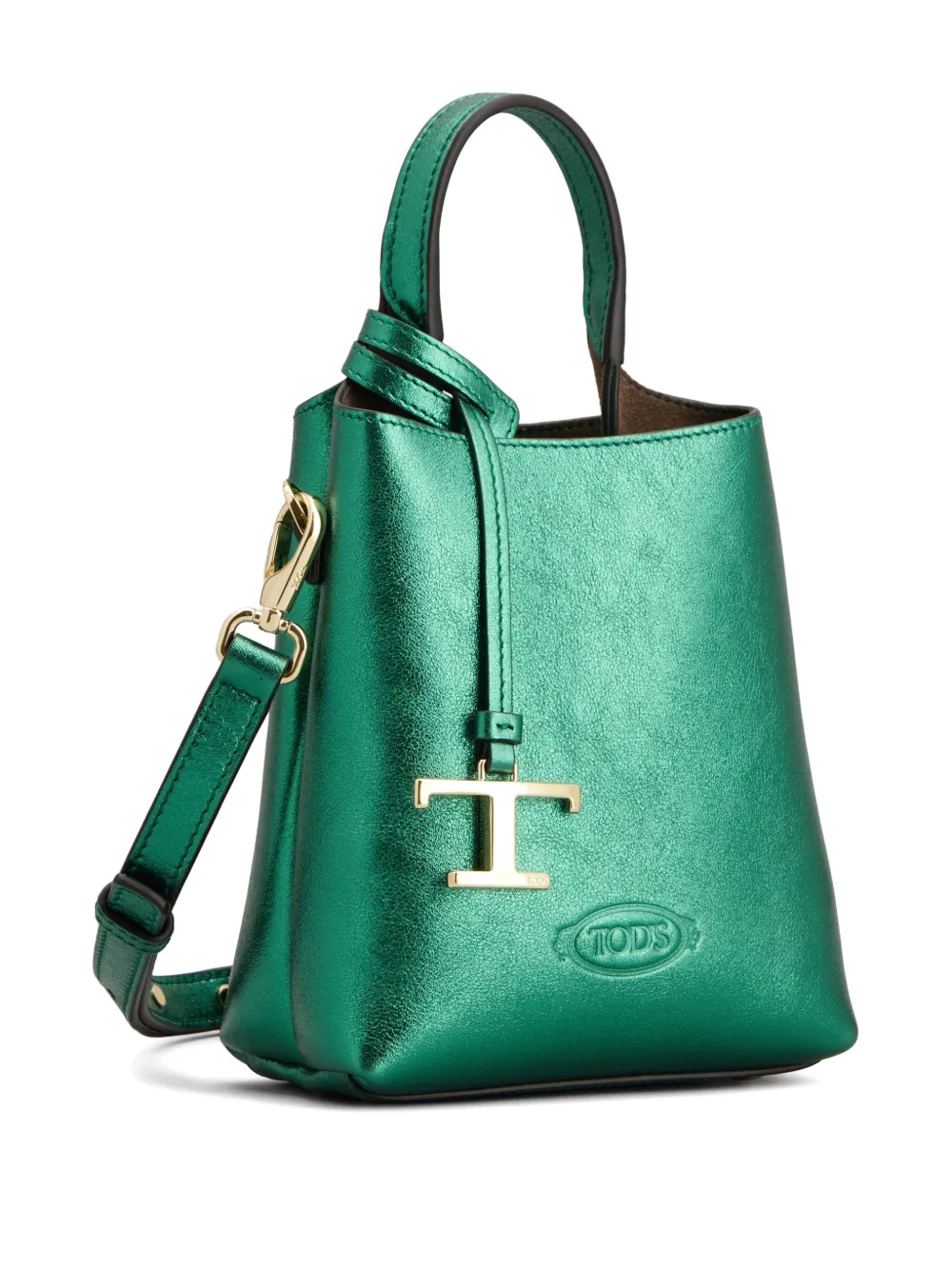 Tod's T Timeless leather mini bag - Groen