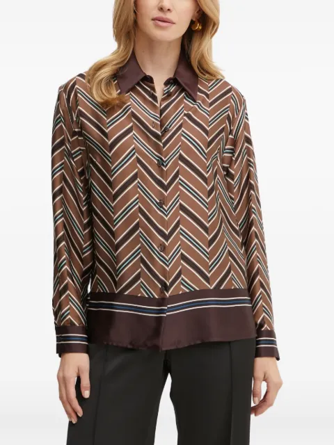 LUISA SPAGNOLI geometric-pattern collared shirt