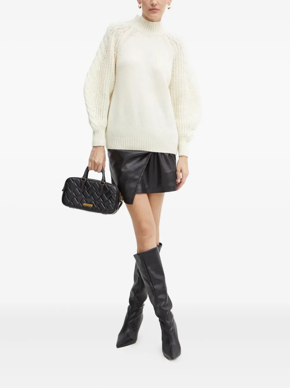 LUISA SPAGNOLI cable-knit balloon-sleeve sweater | Knitted Sweaters | Image 2