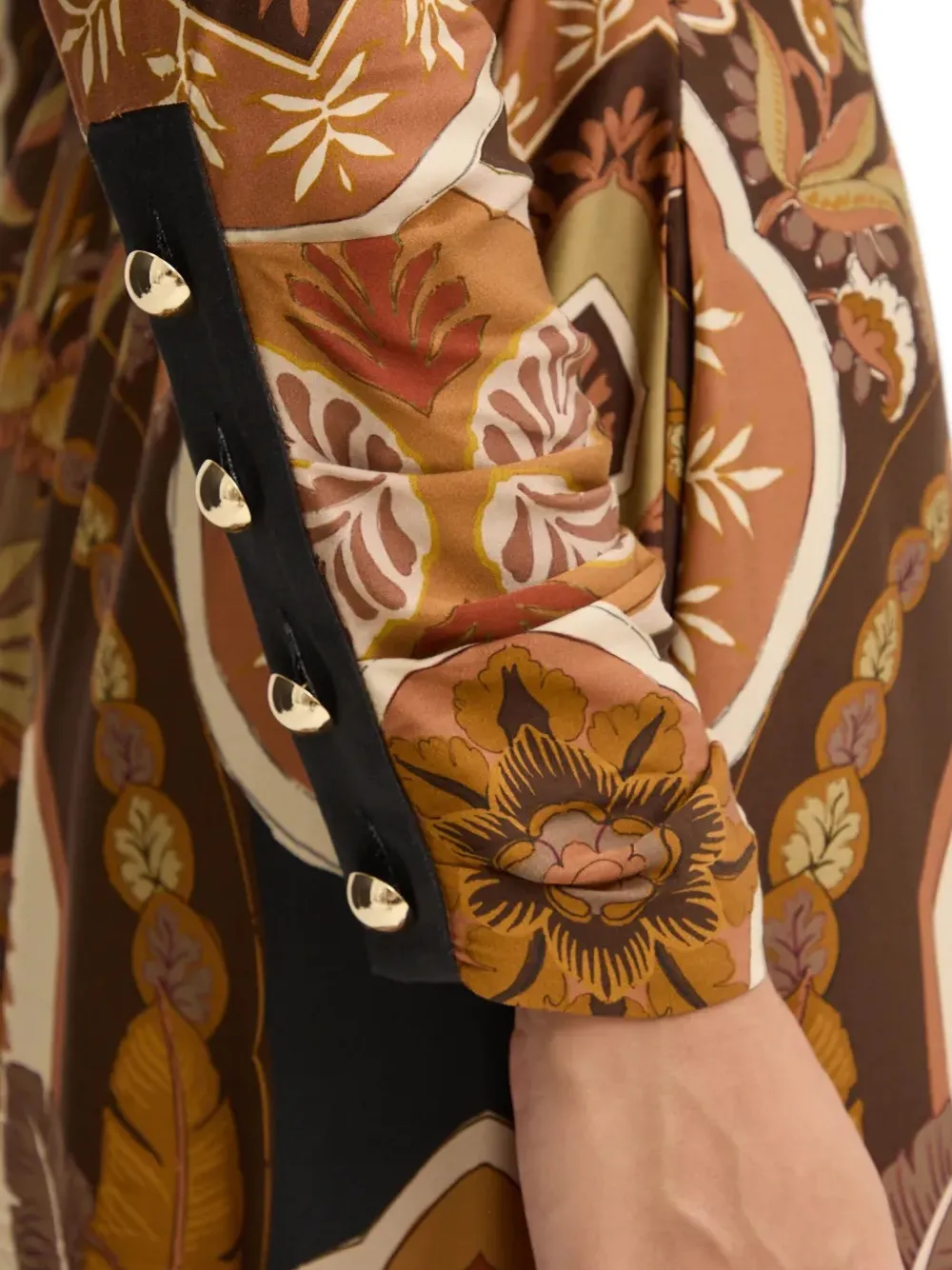 Luisa Spagnoli Long-sleeve Midi Dress In Brown