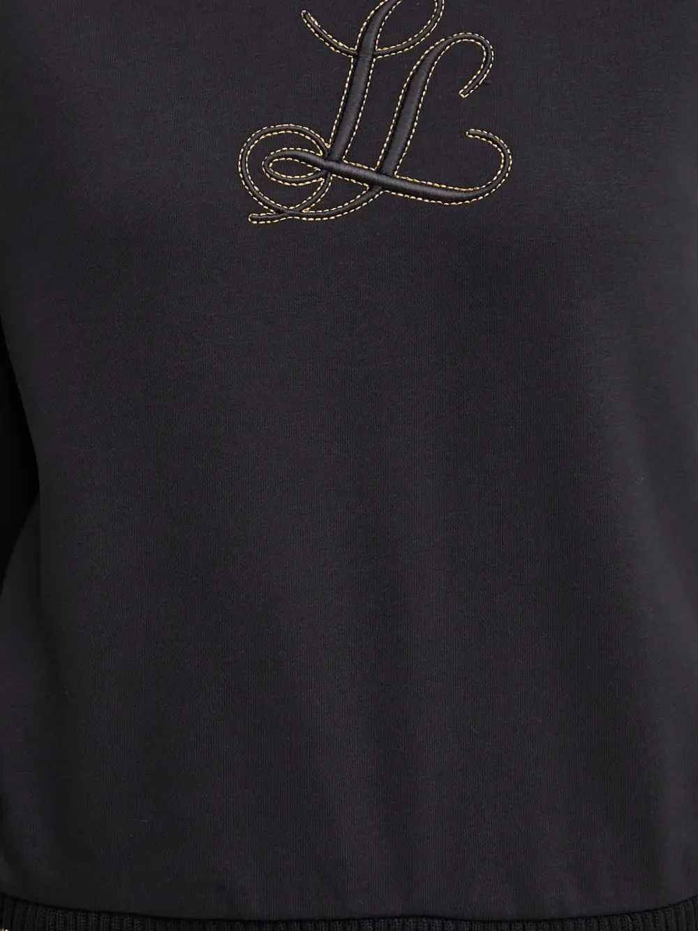 Luisa Spagnoli Logo Hoodie In Black