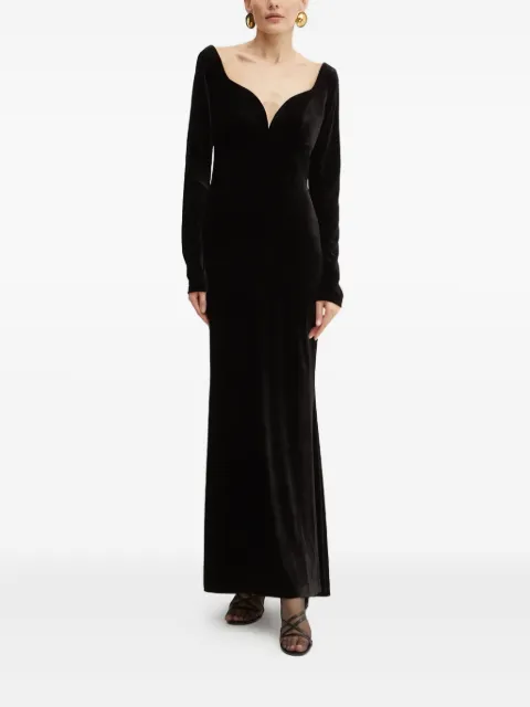 LUISA SPAGNOLI long-sleeve V-neck maxi dress