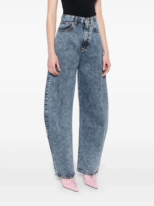 ボトムスその他 Alaia Rounded jeans in ice denim ALAÏA High Waisted Round Jeans in Denim | ALAÏA US