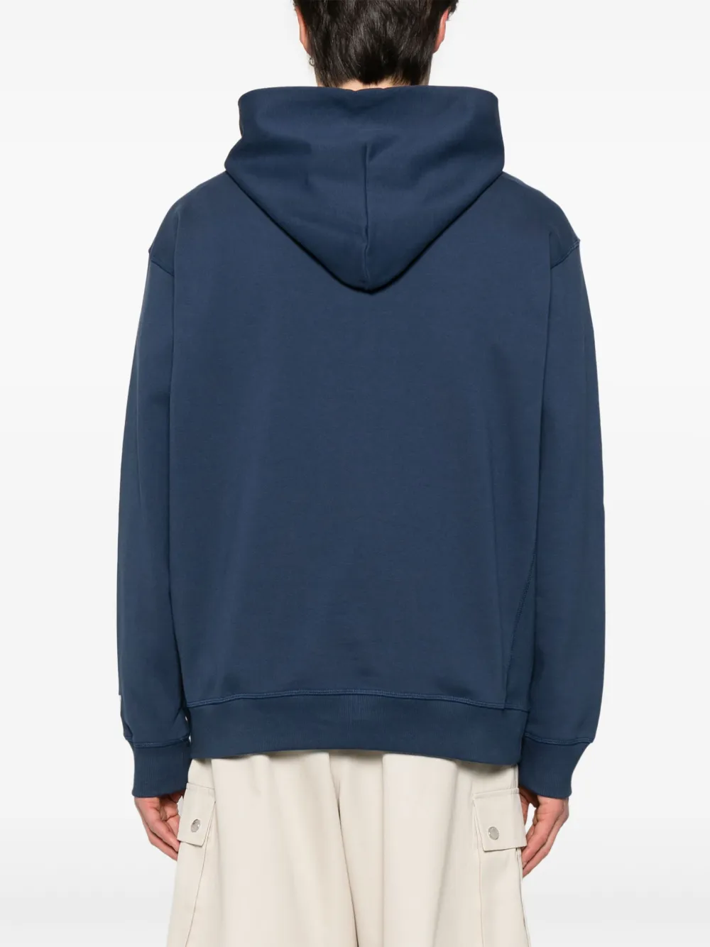 NEW BALANCE LOGO-EMBROIDERED HOODIE