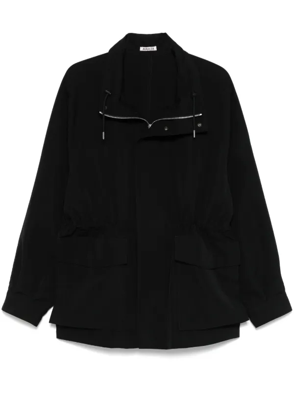 Auralee Wool Canvas Jacket | Black | FARFETCH