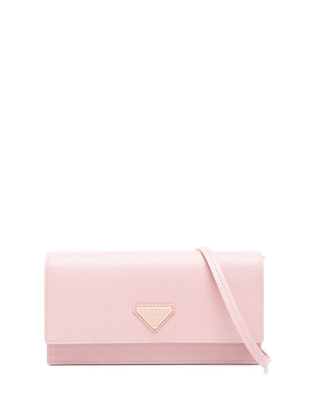 Prada Clutch met driehoekig email Roze