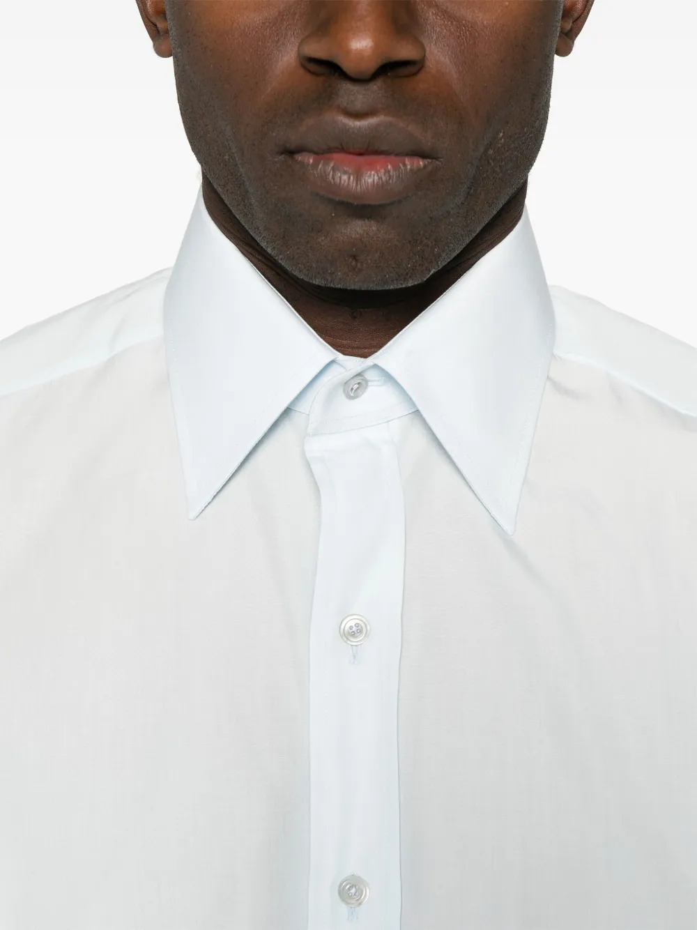 TOM FORD Overhemd met puntige kraag Blauw