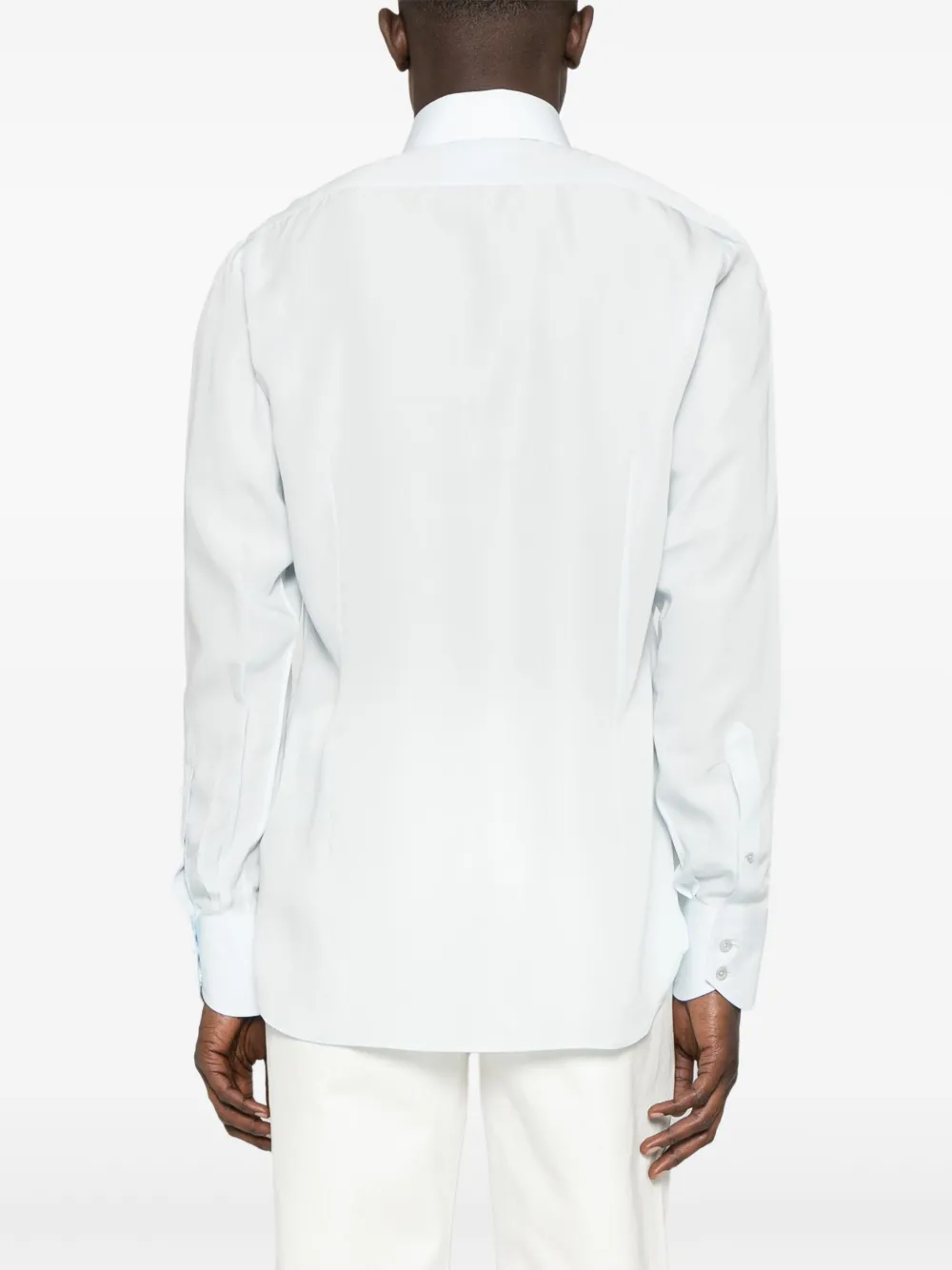 TOM FORD Overhemd met puntige kraag Blauw