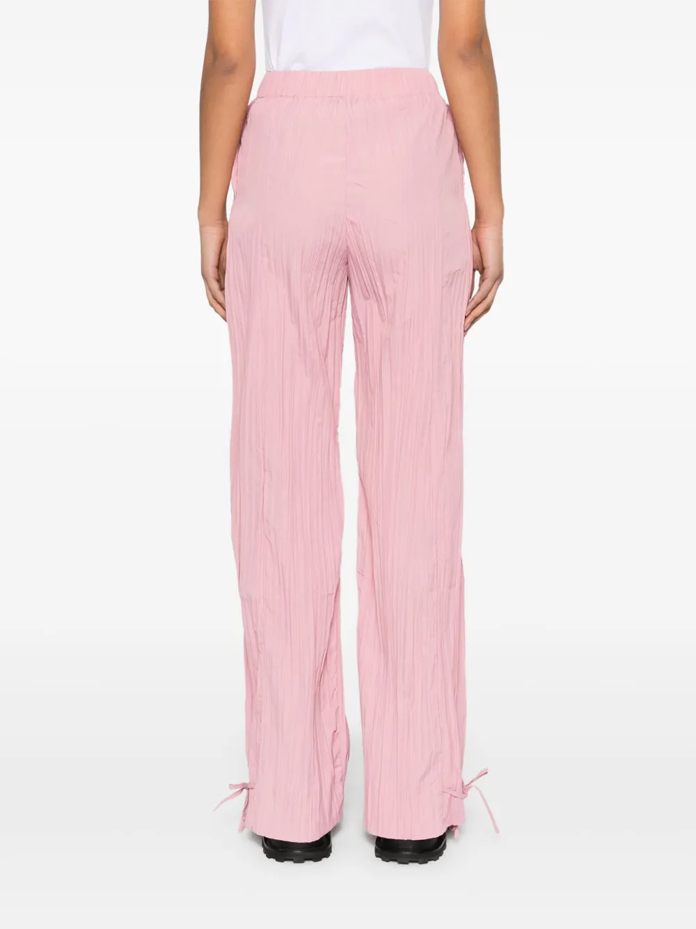Shop Stine Goya Tie-fastening Loose Trousers In Pink