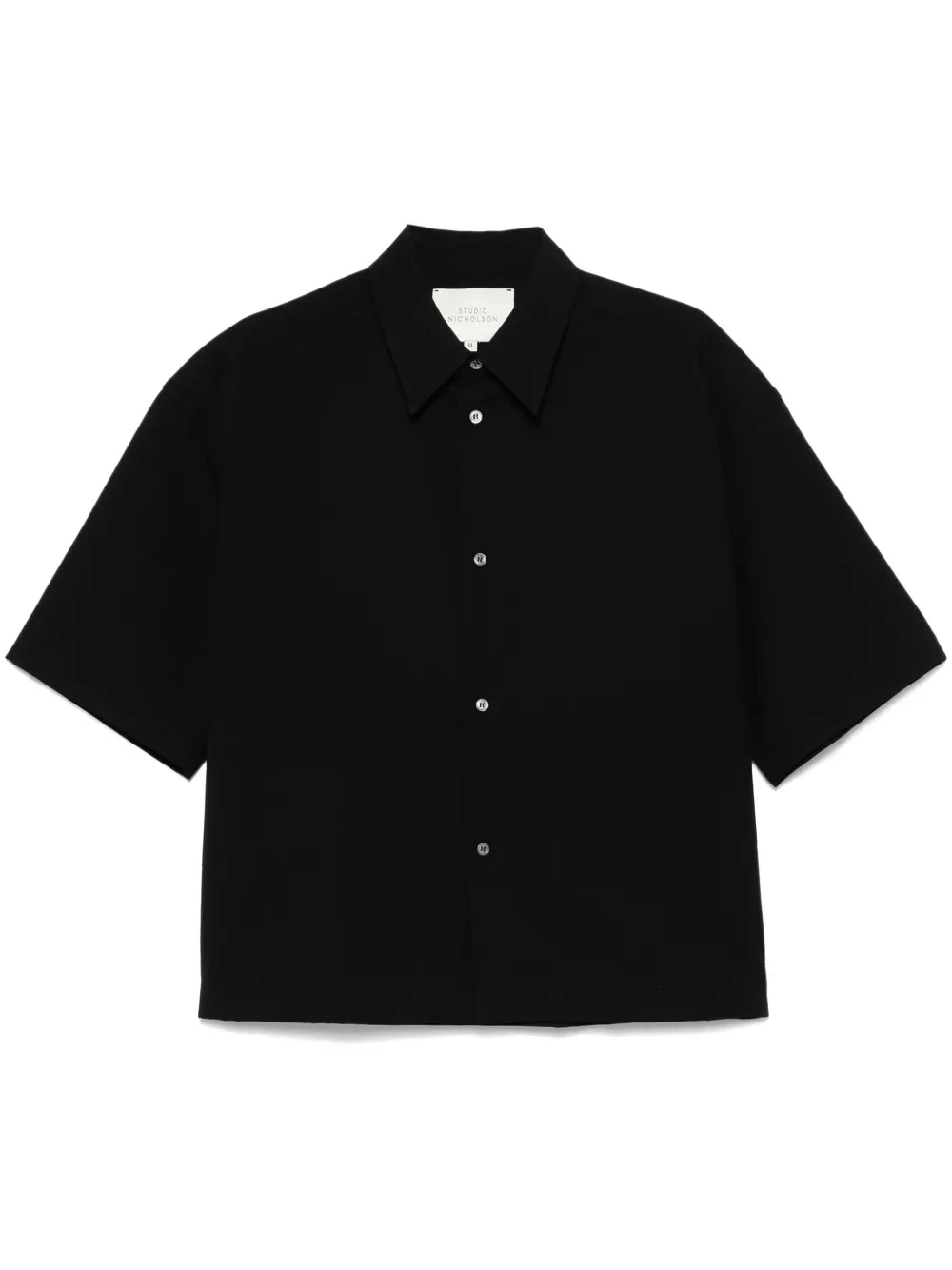 Studio Nicholson ショートスリーブ シャツ - ブラック Studio Nicholson ショートスリーブ シャツ - ブラック
