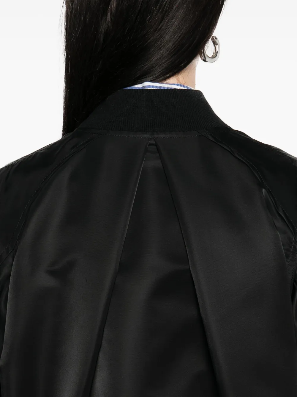 sacai Bomberjack met korte mouwen Zwart