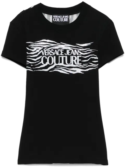 Versace Jeans Couture Crystal Zebra Tシャツ
