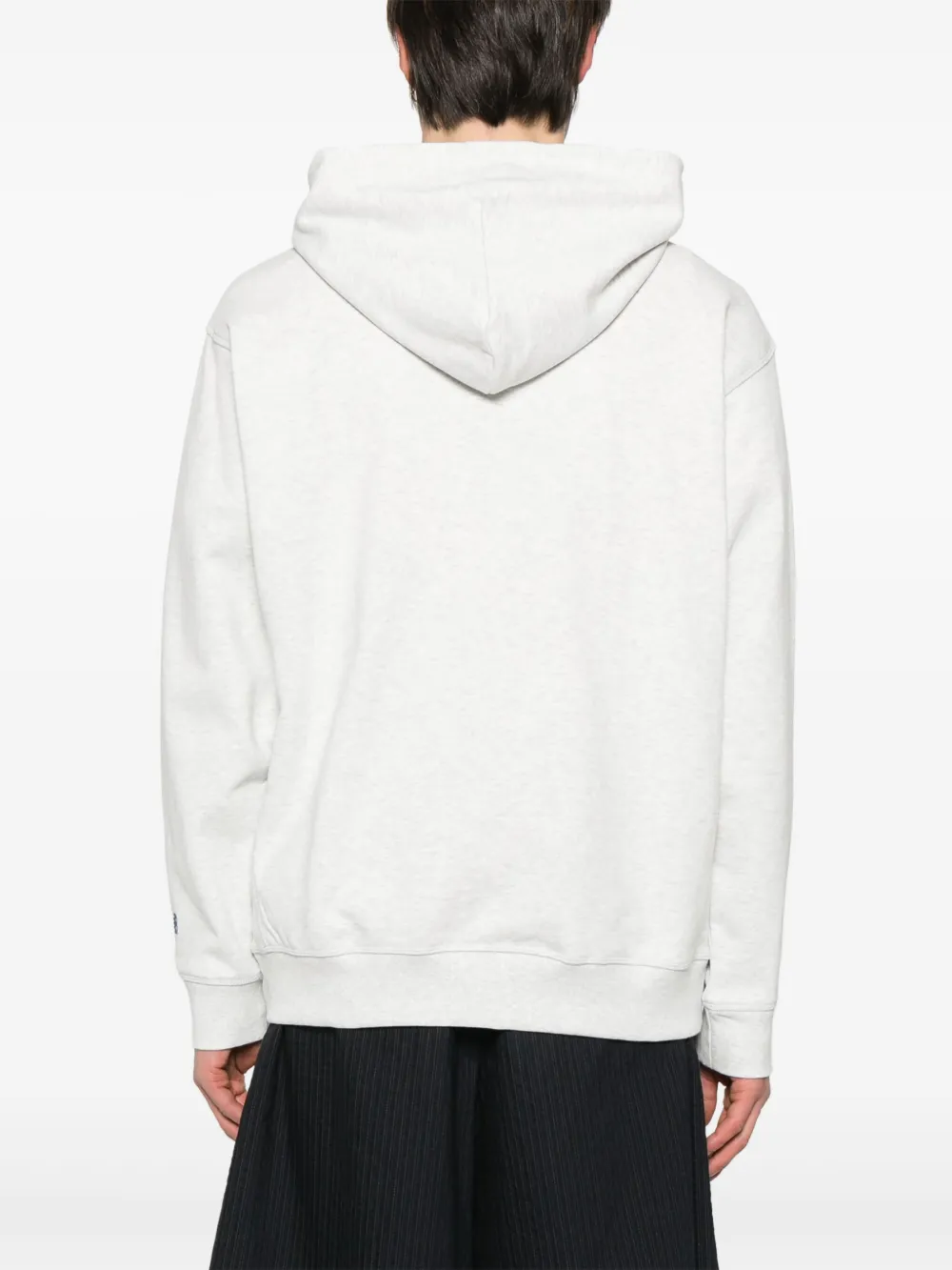 NEW BALANCE LOGO-EMBROIDERED HOODIE