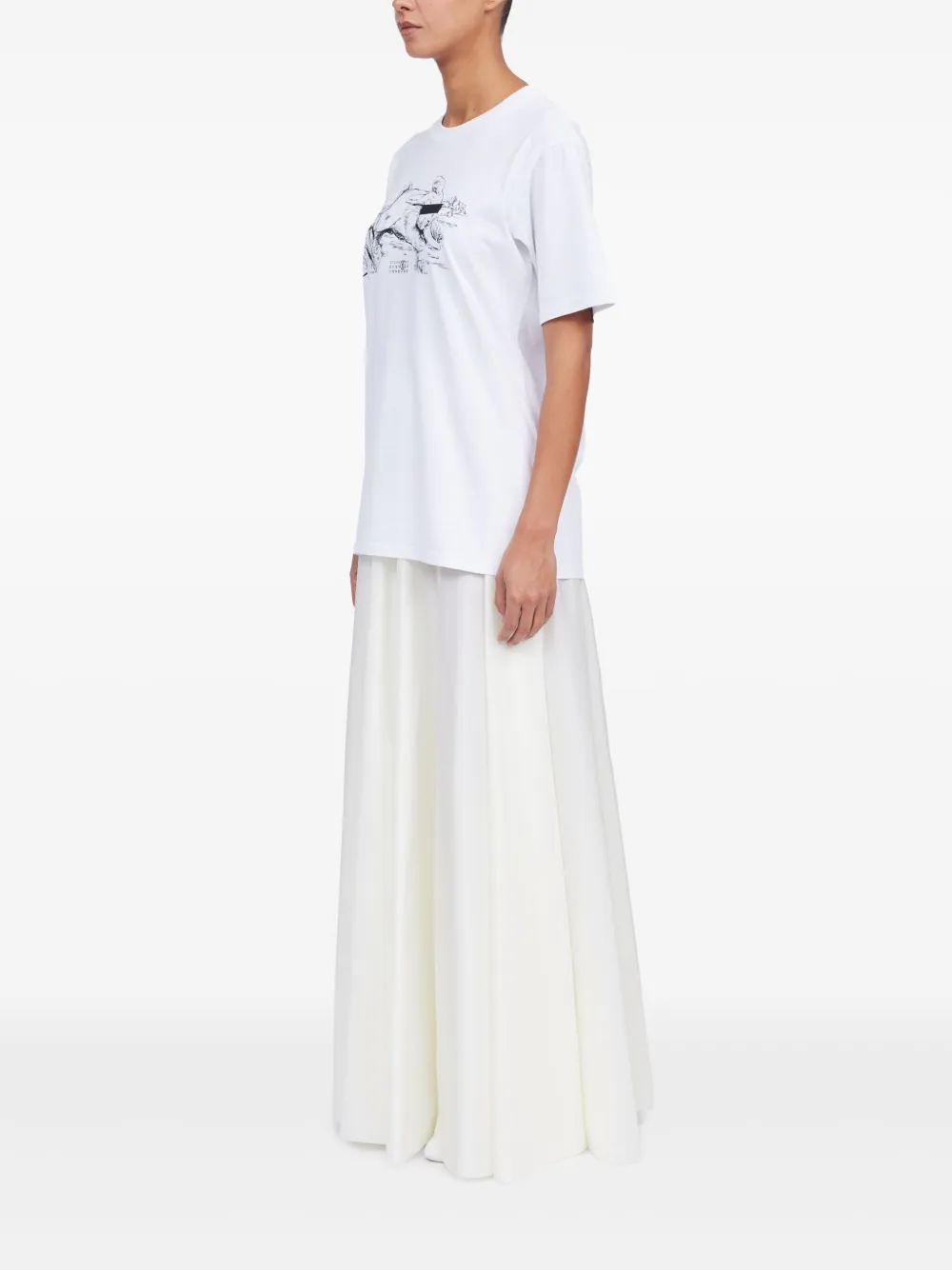 MM6 Maison Margiela T-shirt met print Wit