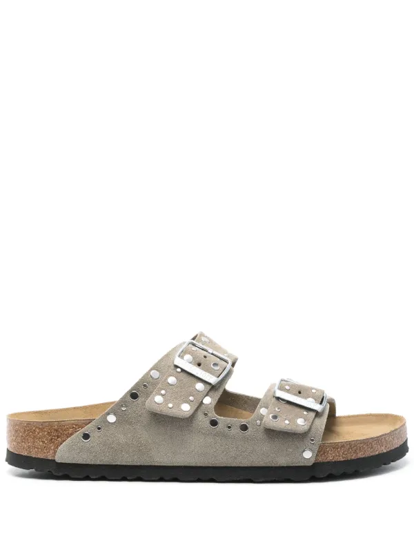 Birkenstock Arizona Rivet スタッズ フラットサンダル | グレー