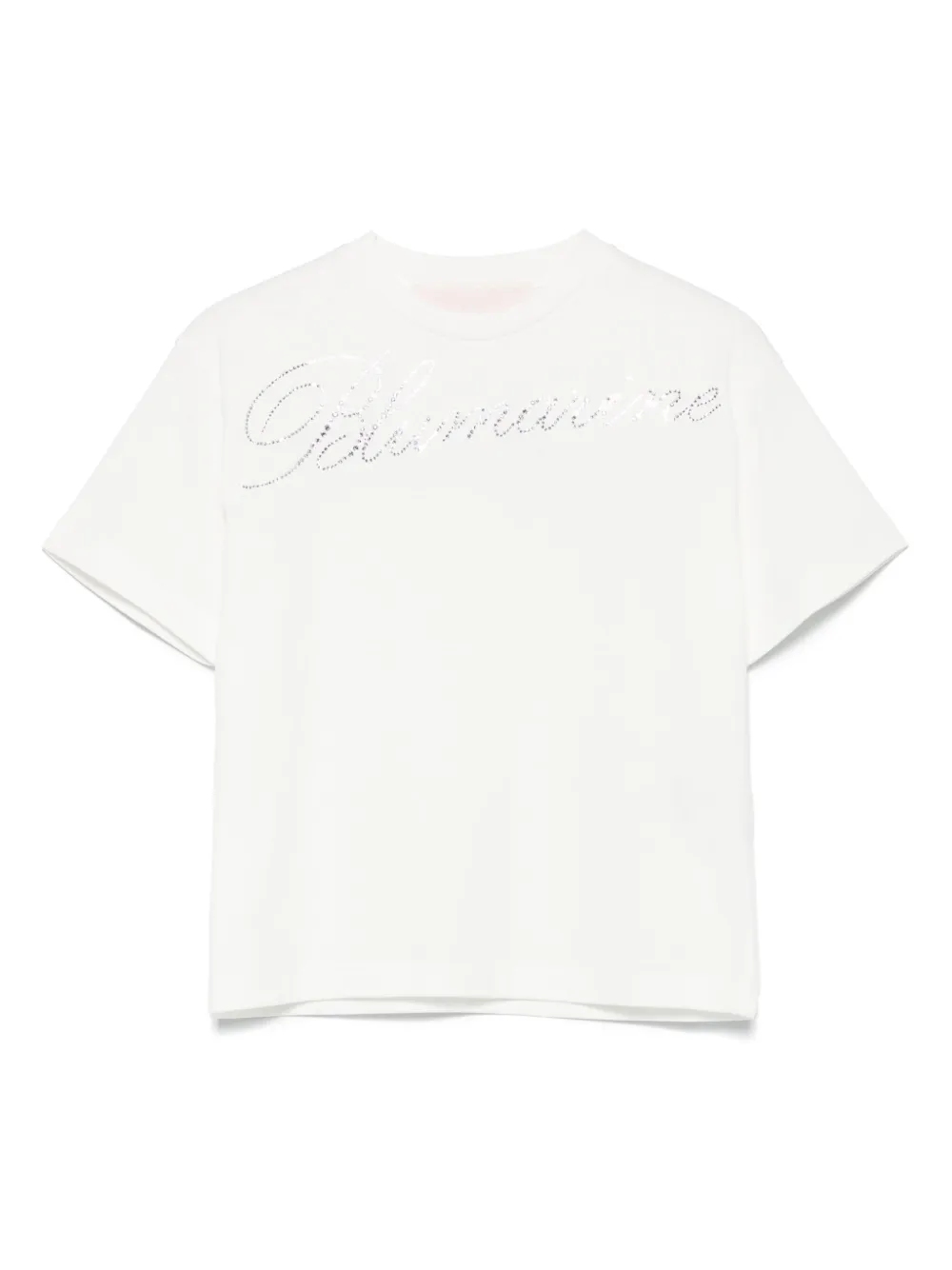Miss Blumarine ロゴ Tシャツ - ホワイト Miss Blumarine ロゴ Tシャツ - ホワイト