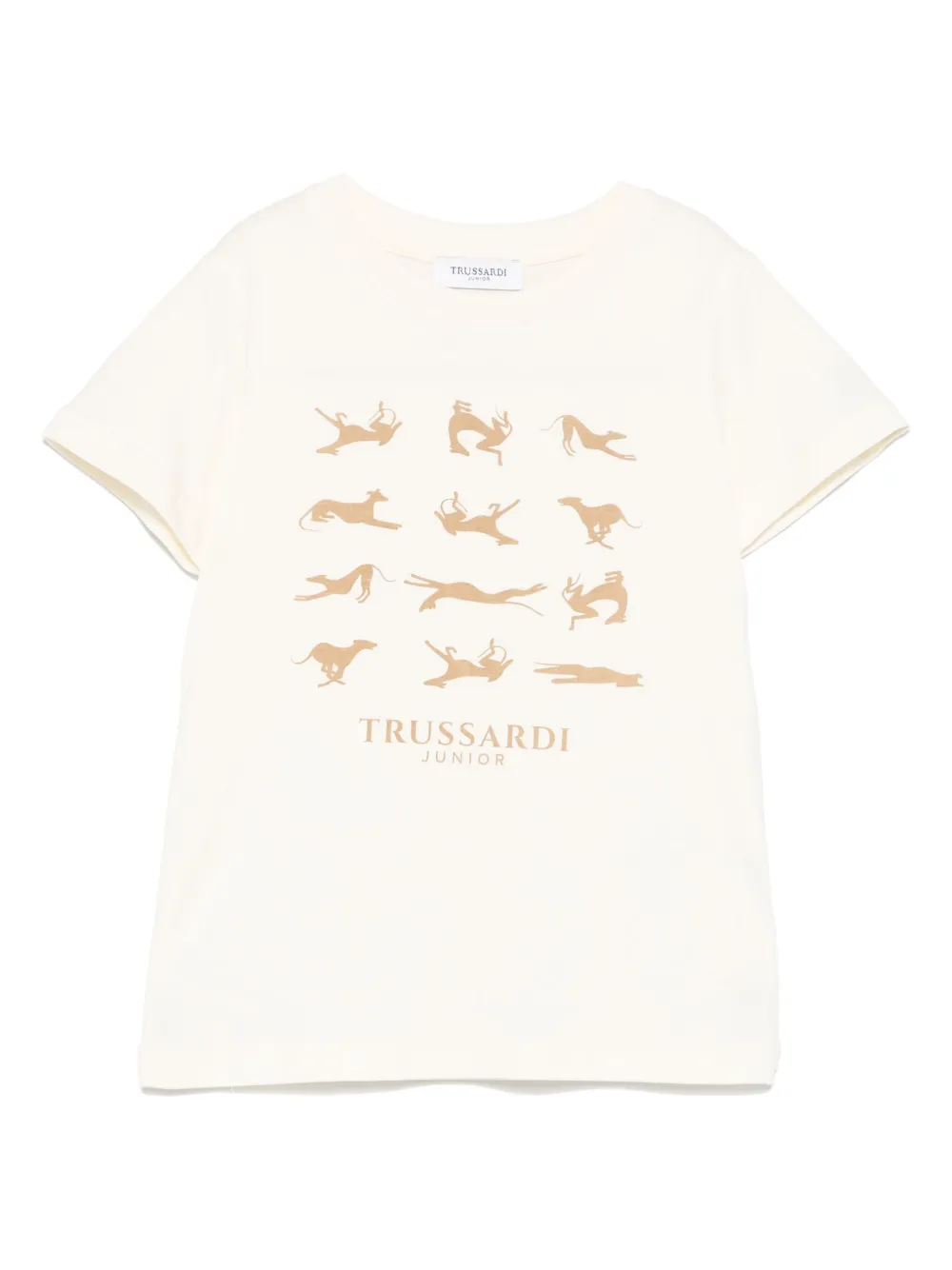 Trussardi Junior Graphic-print T-shirt In Neutrals