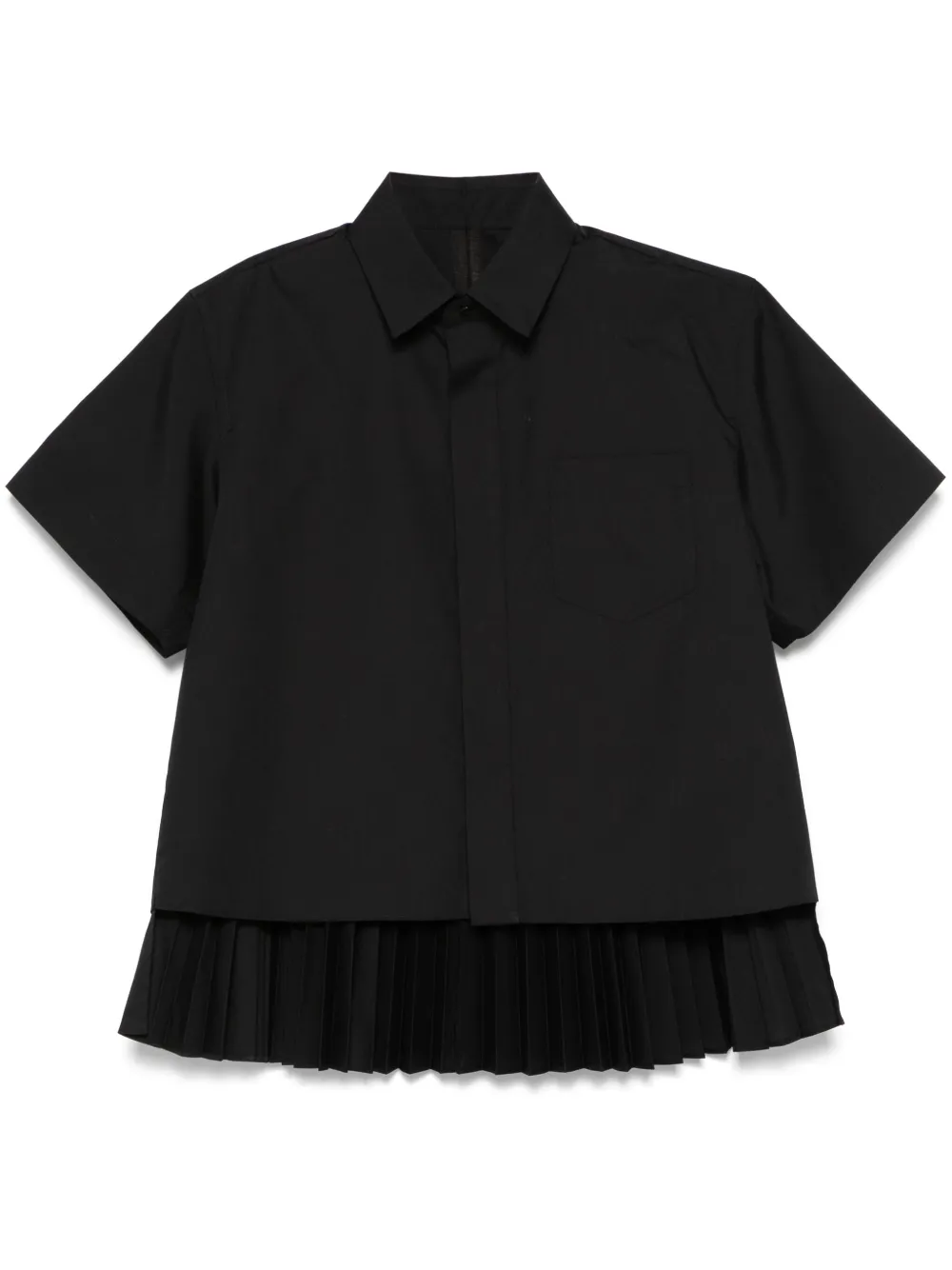 sacai camisa plisada | negro | Image 1