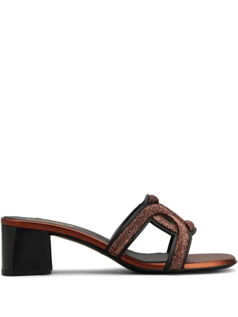 Tod's contoured-strap leather sandals