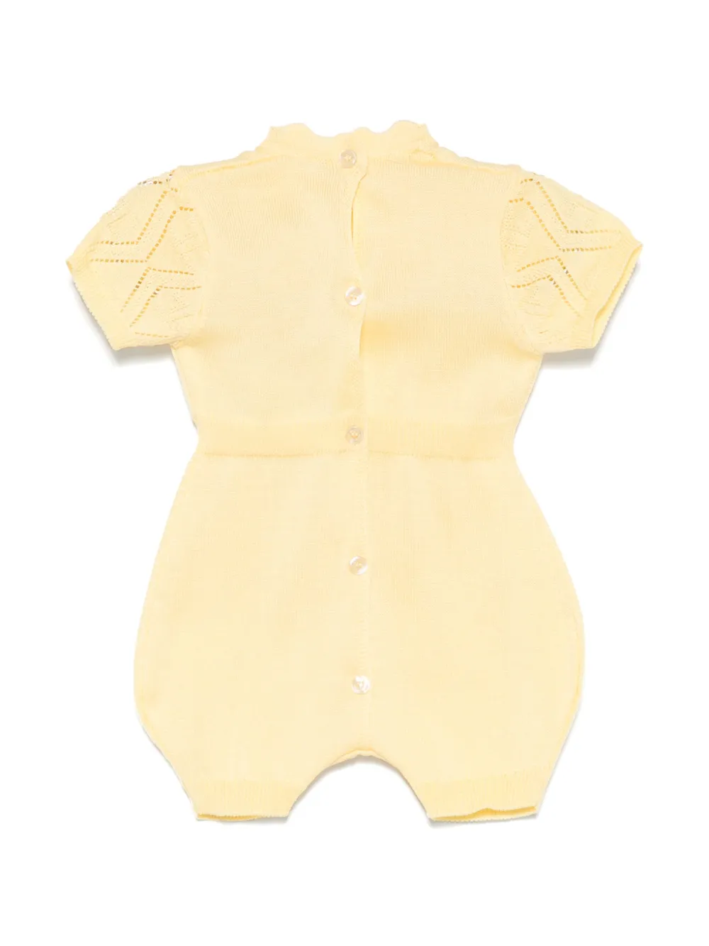 Elisabetta Franchi La Mia Bambina Romper met monogram-reliëf - Geel