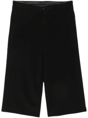YohjiYamamoto pour hommeドローストリングクロップドパンツ Yohji Yamamoto ドローストリング パンツ | ブラック | FARFETCH JP