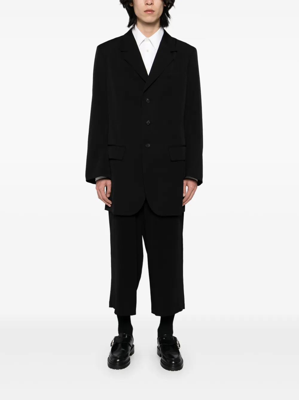 Yohji Yamamoto Cropped broek - Zwart