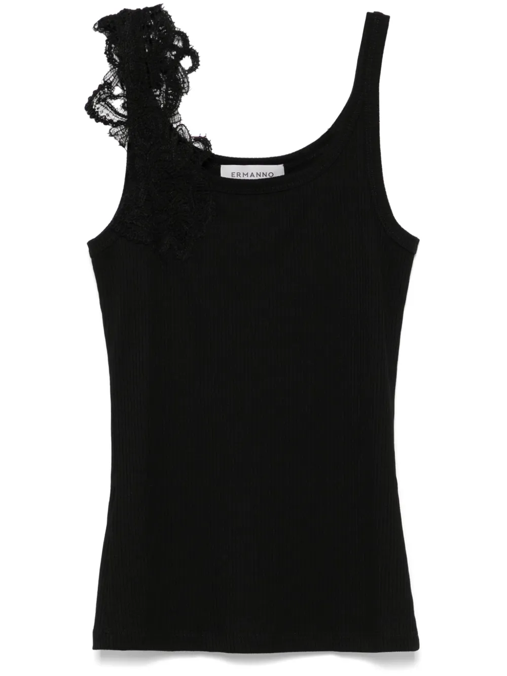 lace-trim tank top