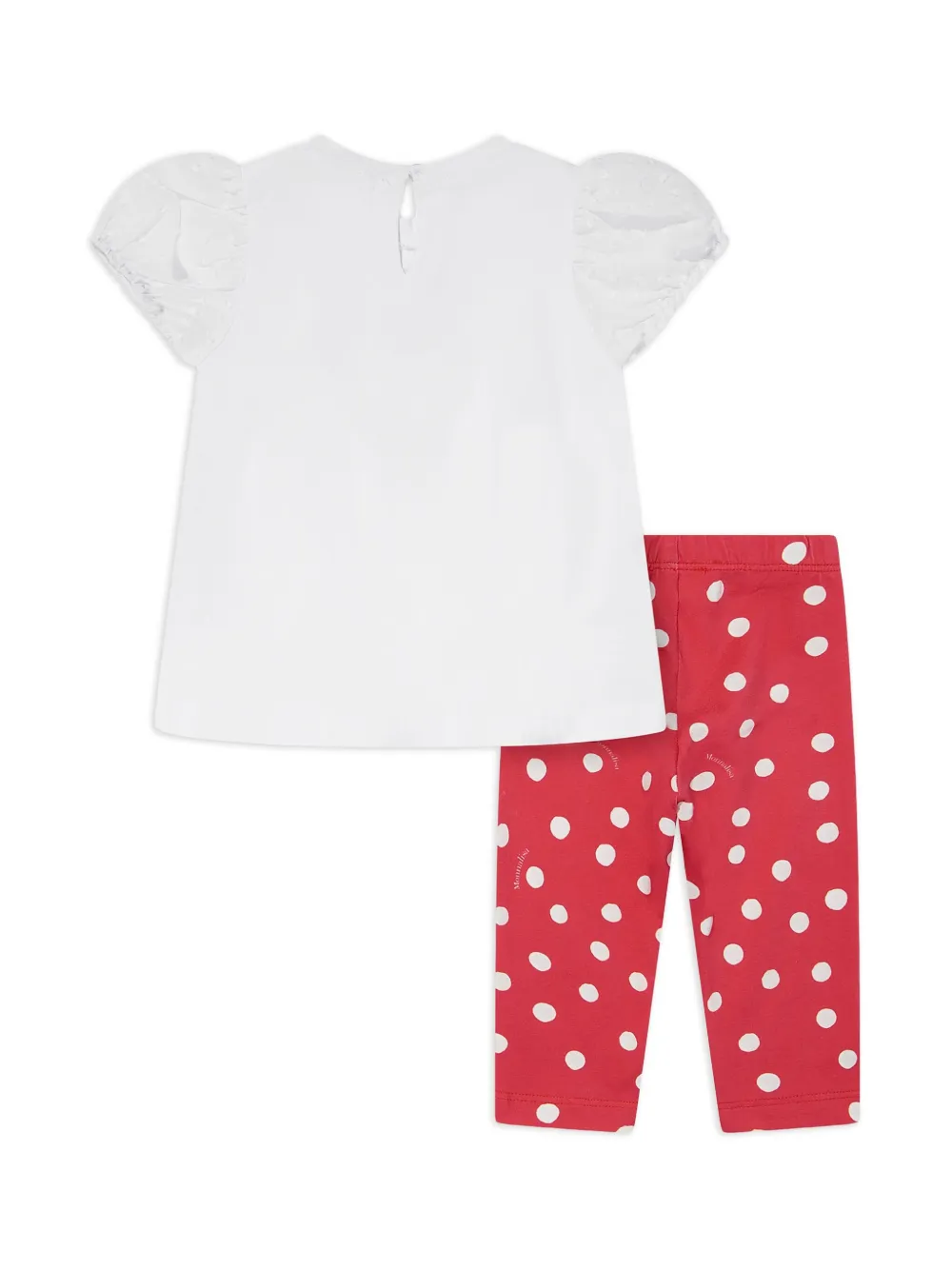 Monnalisa cotton trouser set - Wit