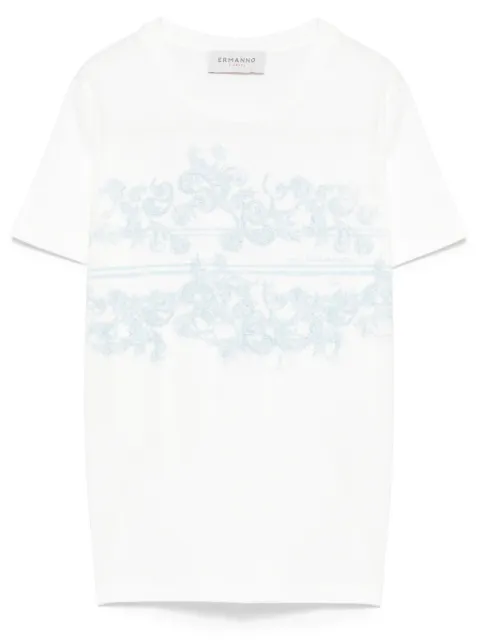 ERMANNO FIRENZE  crystal-embellishment T-shirt