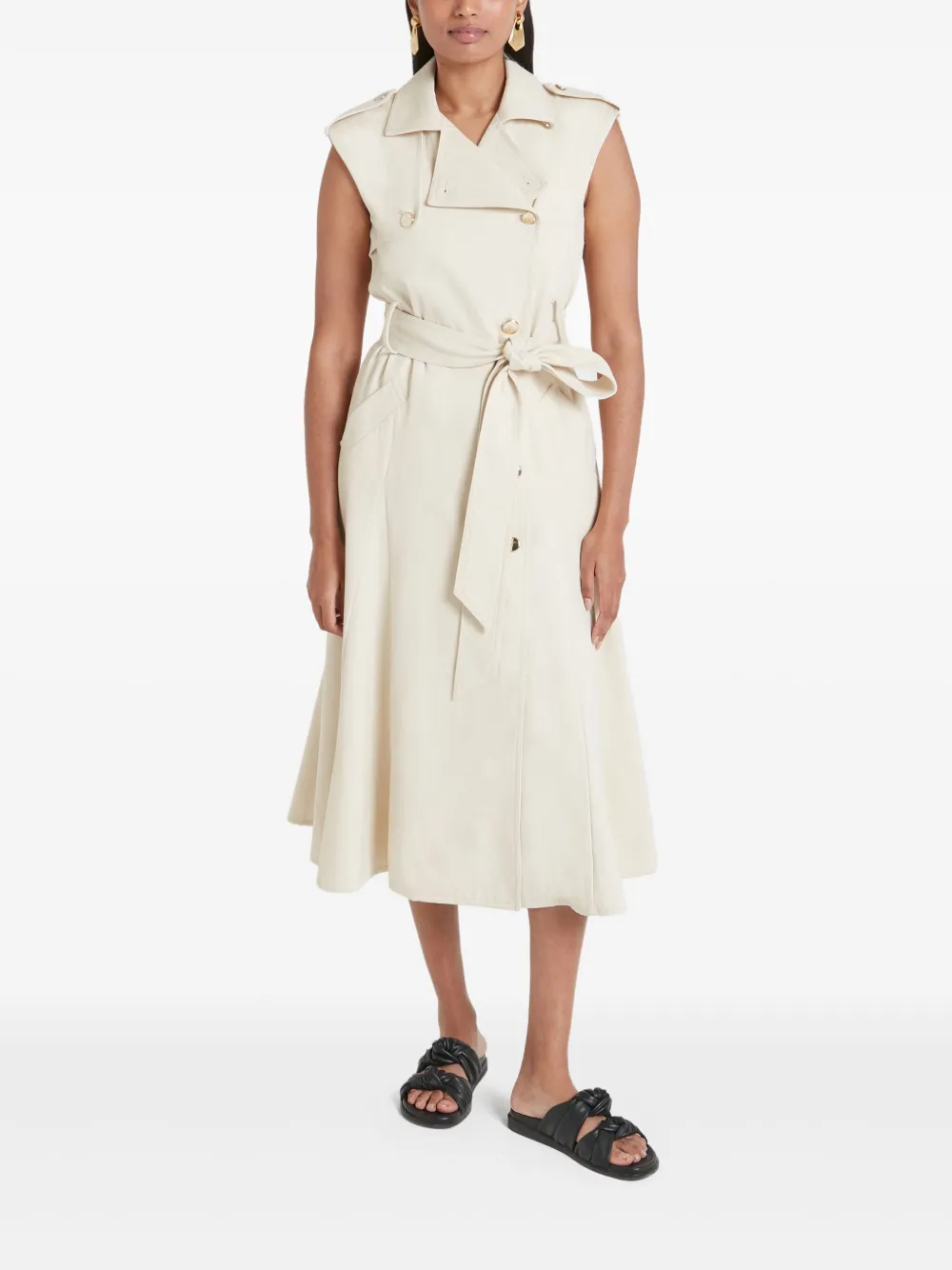 Shop Temperley London Javier Sleeveless Trench Coat