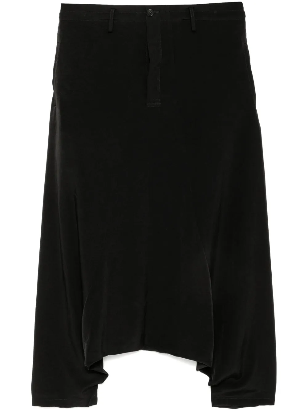 Yohji Yamamoto tuxedo gusset sarrouel trousers | Black | Image 1