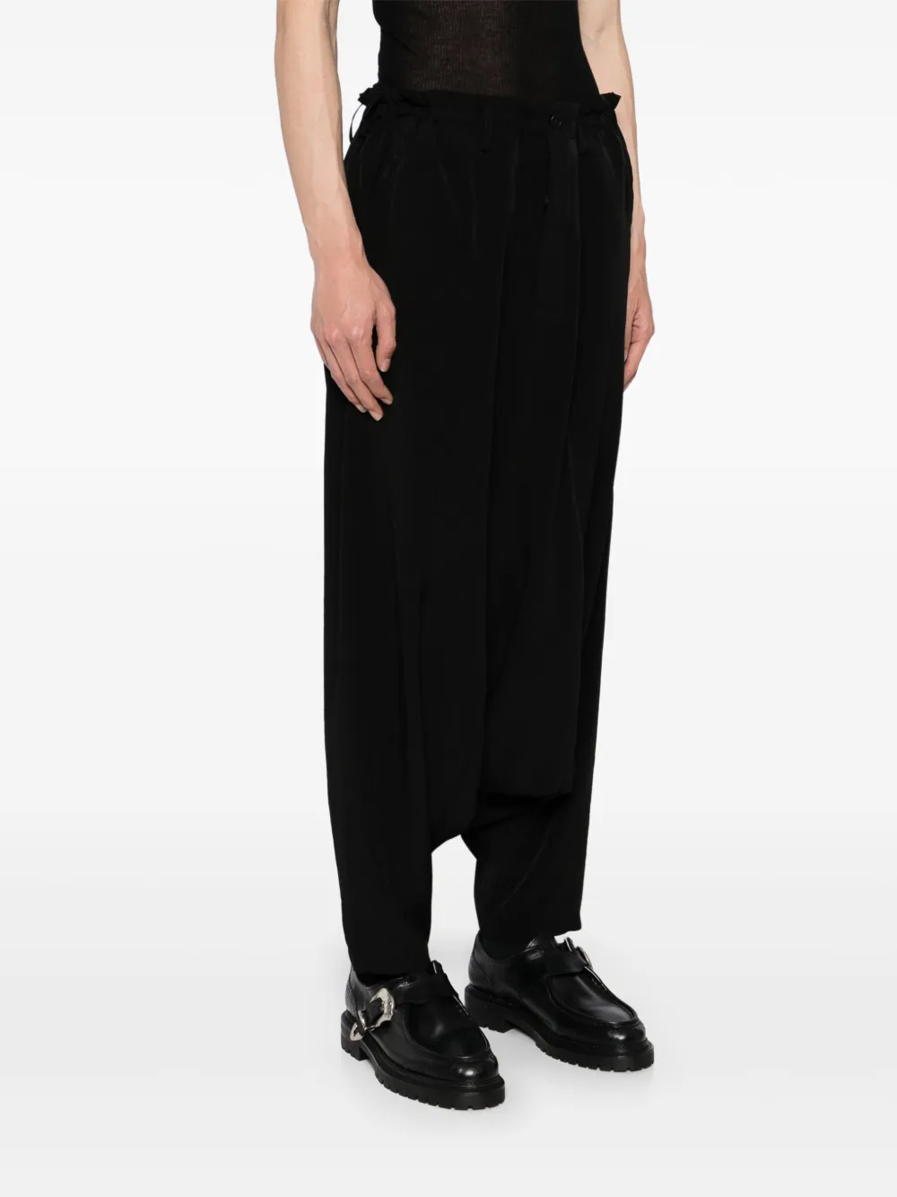 Yohji Yamamoto Smoking pantalon met inzetstuk Zwart