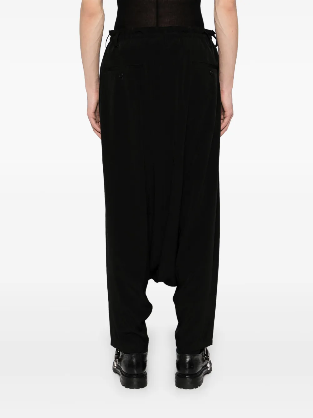 Yohji Yamamoto Smoking pantalon met inzetstuk Zwart