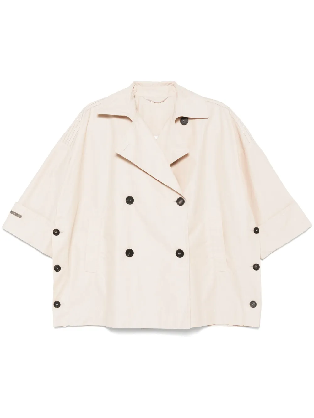 PESERICO BEAD-DETAIL TRENCH COAT 