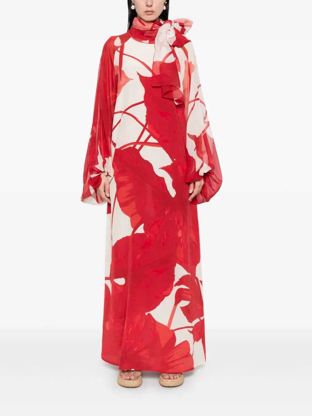 F.R.S For Restless Sleepers Maxi-jurk met print - Rood