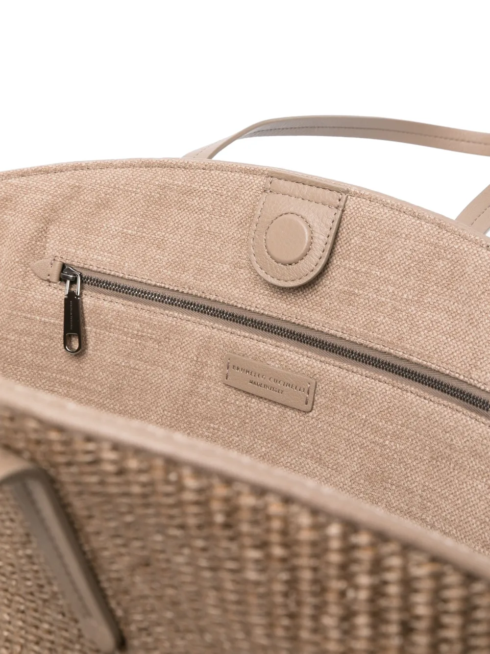 Brunello Cucinelli Geweven shopper Bruin