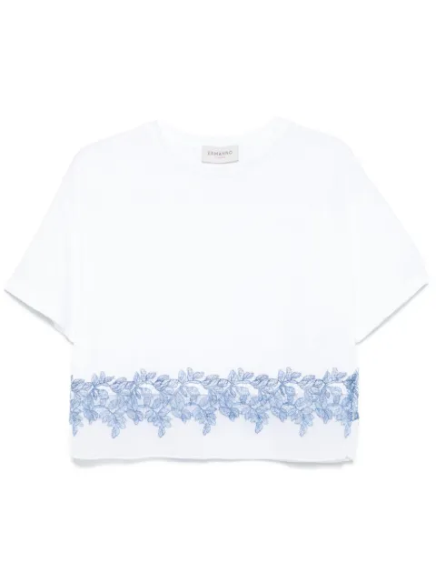 ERMANNO FIRENZE  floral-lace T-shirt
