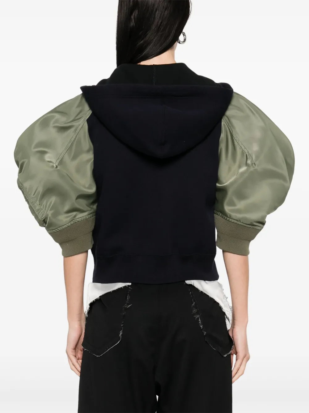 sacai Cropped jack Blauw