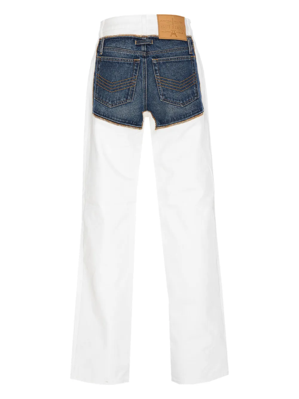 Jean Paul Gaultier Petit Grand trompe l'oeil jeans met wijde pijpen - Wit