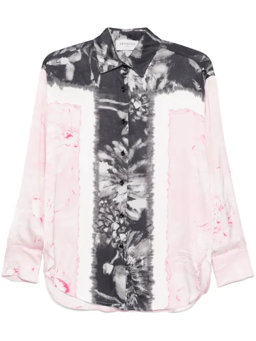 Chemise en satin à fleurs - ERMANNO FIRENZE - Modalova