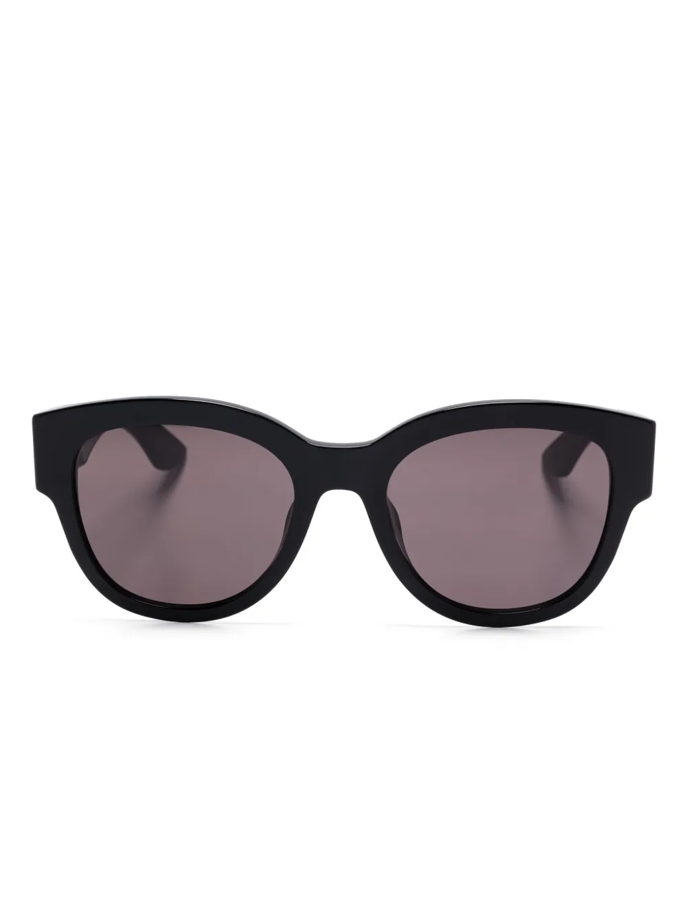 Alexander McQueen Eyewear Zonnebril met rond montuur Zwart