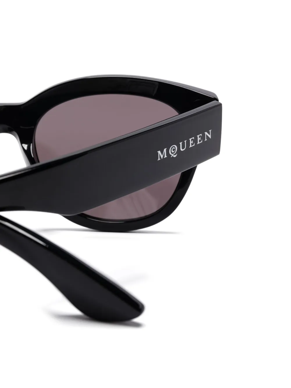 Alexander McQueen Eyewear Zonnebril met rond montuur Zwart
