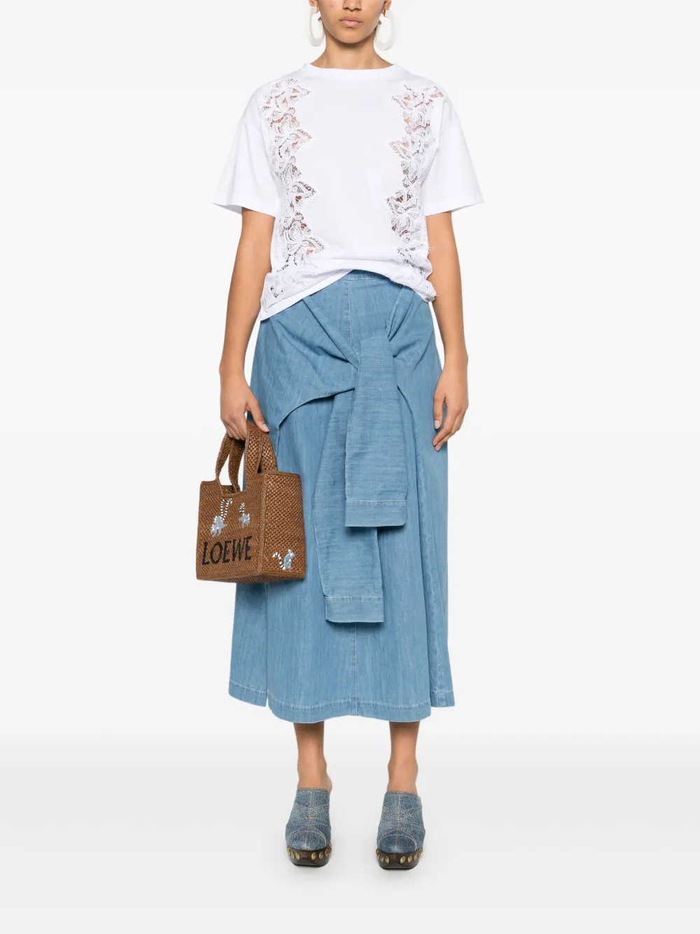ERMANNO FIRENZE  Camiseta com detalhe de renda | Camisetas | Image 2
