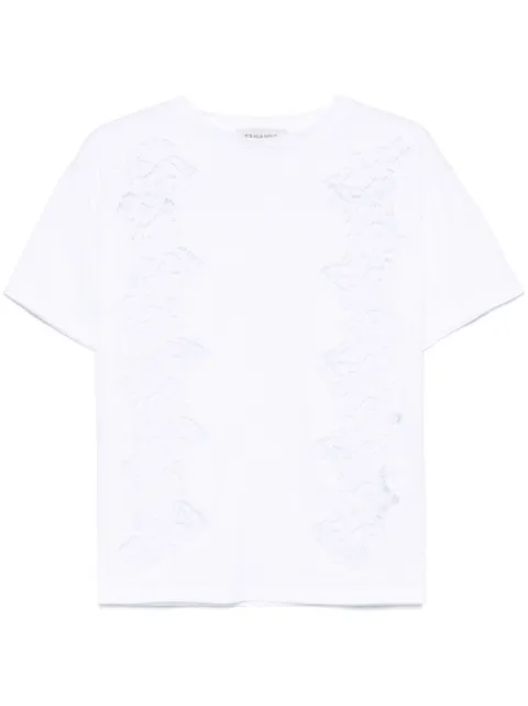 ERMANNO FIRENZE  lace-detail T-shirt 