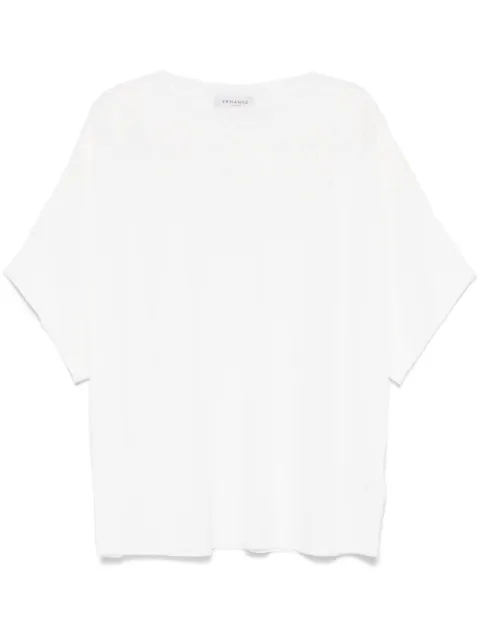 ERMANNO FIRENZE  playera de tejido fino con encaje floral