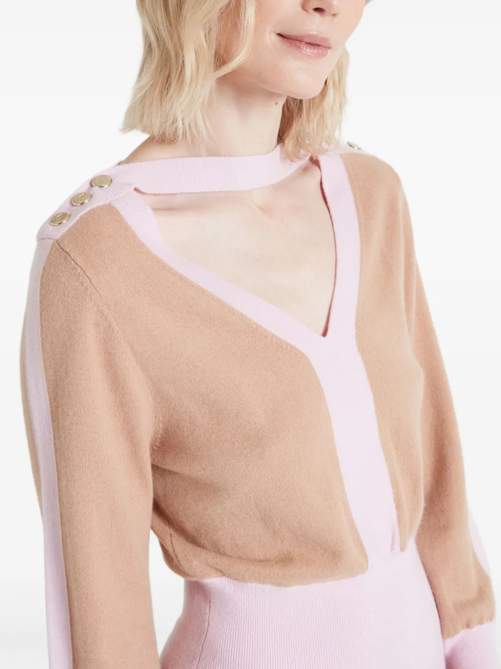 Temperley London Bretton gebreide midi-jurk Roze