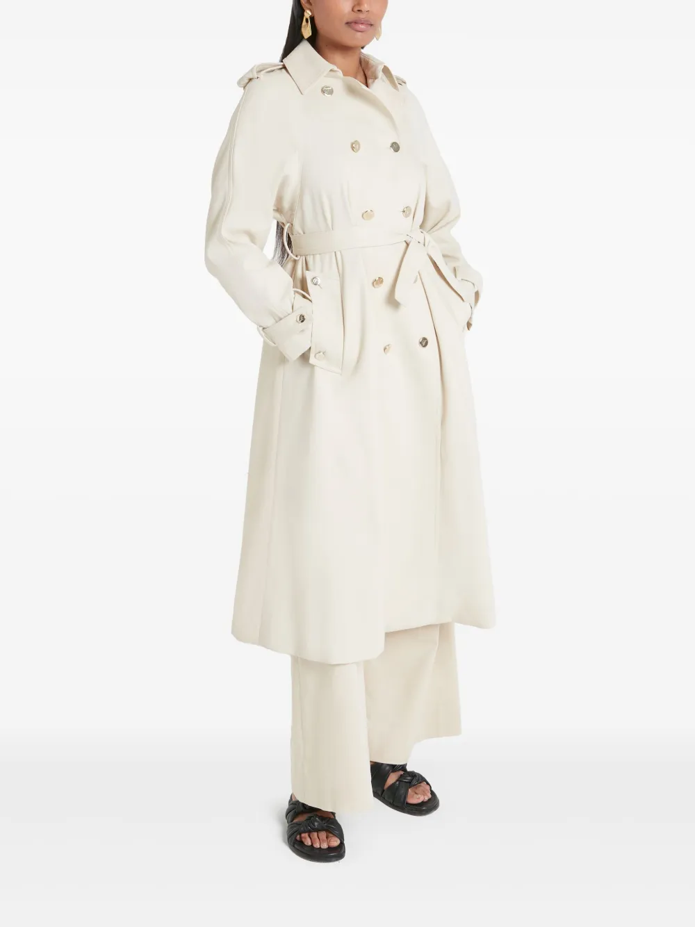 Shop Temperley London Javier Trench Coat In Neutrals