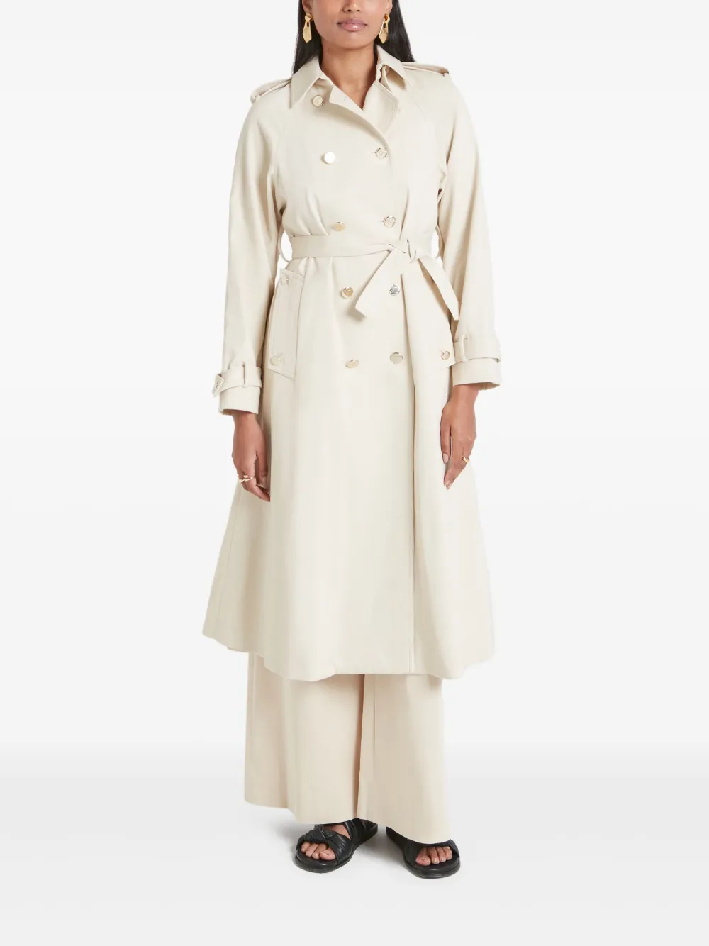 Shop Temperley London Javier Trench Coat In Neutrals