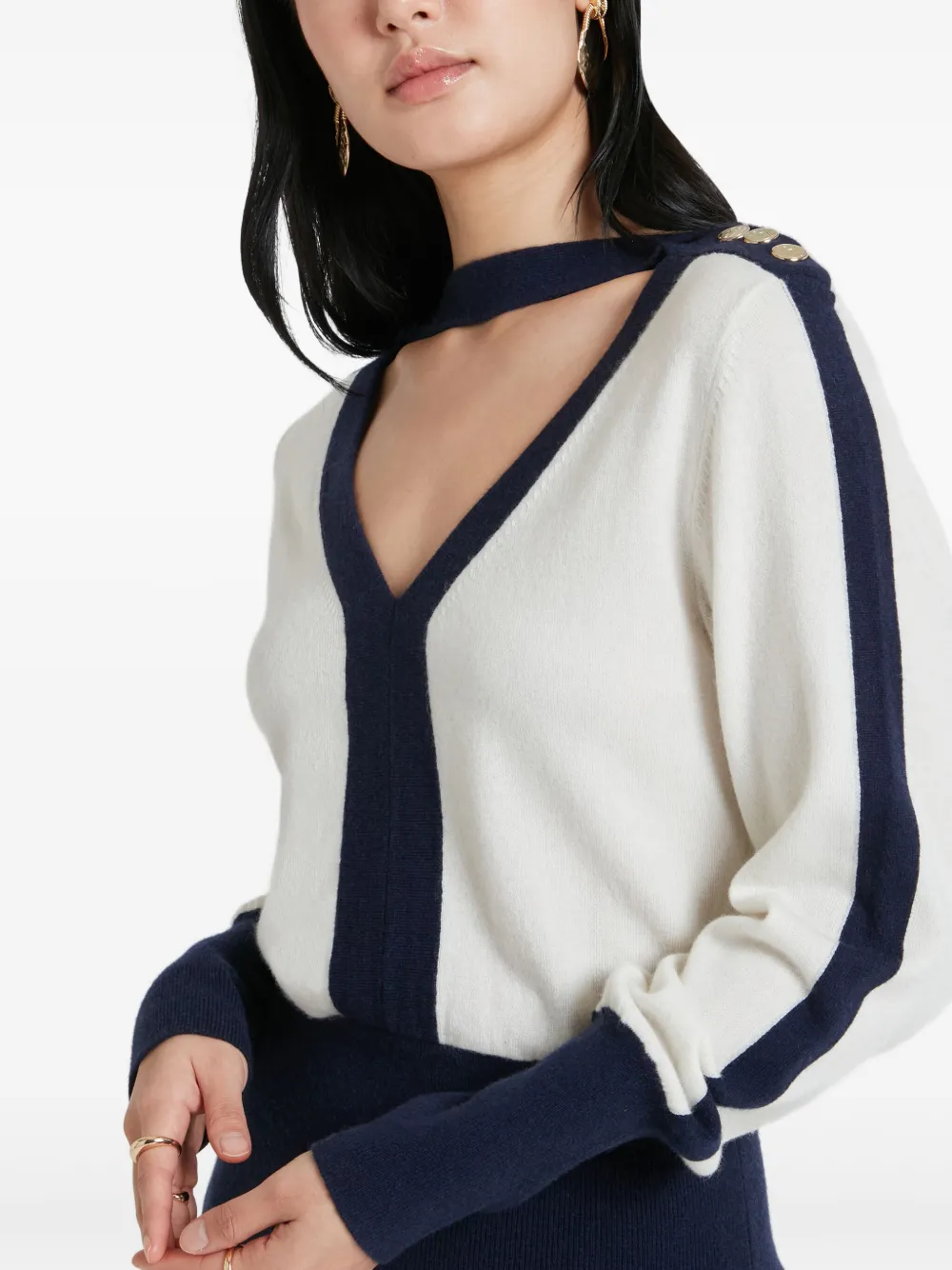 Temperley London Bretton gebreide midi-jurk Wit