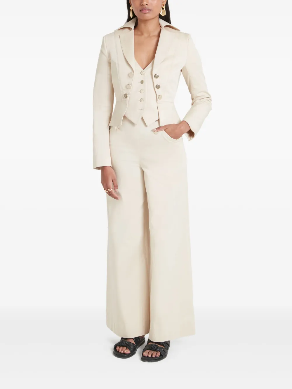 Temperley London Castell broek - Beige